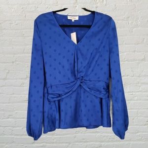 LEA & VIOLA ROYAL BLUE BLOUSE